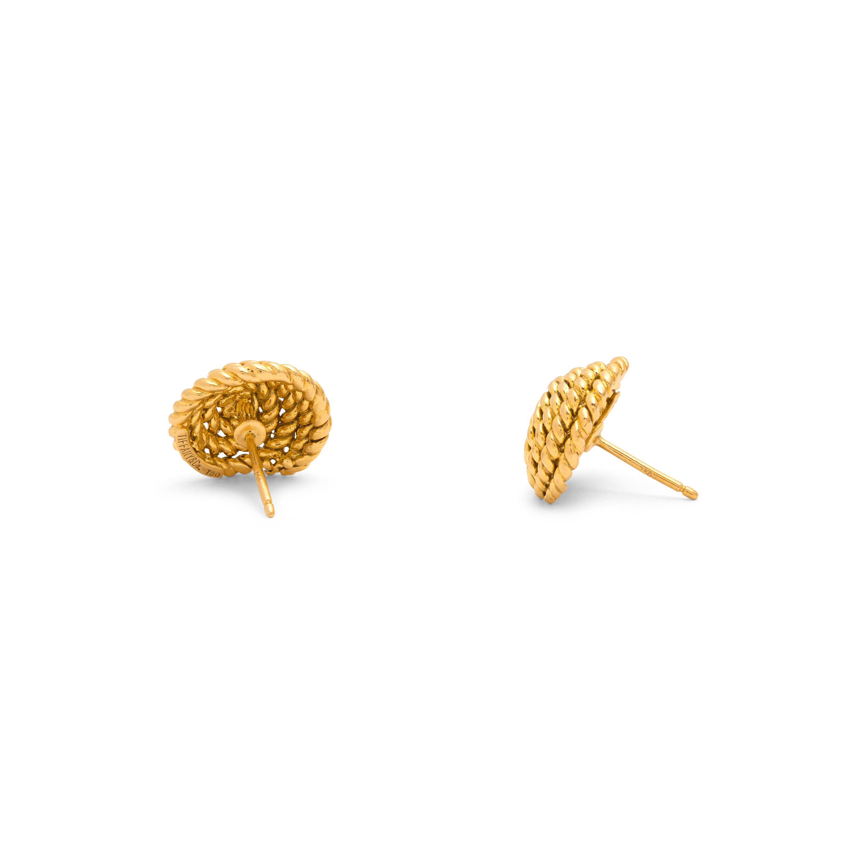 Tiffany & Co. 18K Gold Rope Coil Stud Earrings