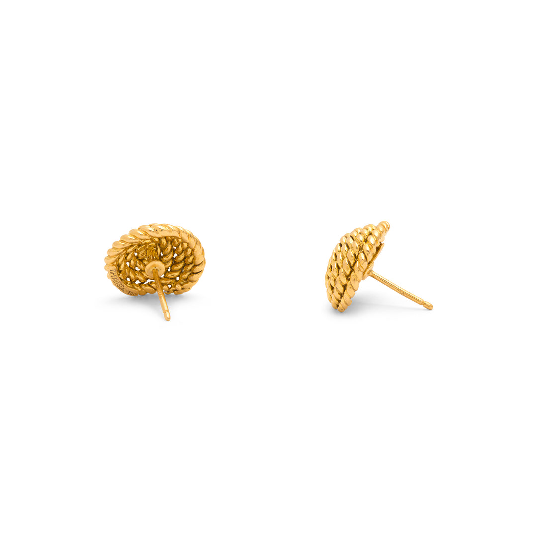 Tiffany & Co. 18K Gold Rope Coil Stud Earrings