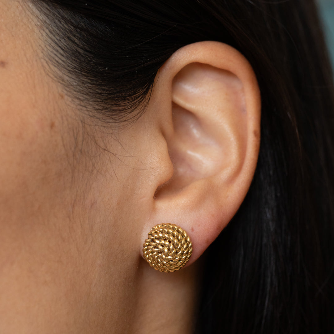 Tiffany & Co. 18K Gold Rope Coil Stud Earrings