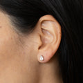 Pear Shaped Diamond and 14K White Gold Stud Earrings