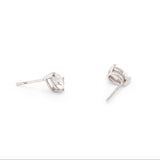 Pear Shaped Diamond and 14K White Gold Stud Earrings