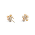 Pearl, Diamond, And 14K White Gold Flower Earrings