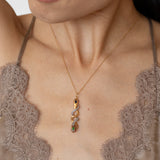 Victorian Snake Sapphire, Demantoid Garnet, Diamond, Ruby, Platinum, And 18K Gold Pendant
