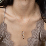 Victorian Snake Sapphire, Demantoid Garnet, Diamond, Ruby, Platinum, And 18K Gold Pendant
