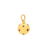 Victorian Starburst Sapphire and 18K Gold Orb Charm Pendant