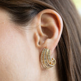 5.52 Carat Baguette Diamond And 18K Gold Earrings