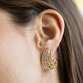 5.52 Carat Baguette Diamond And 18K Gold Earrings