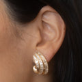 5.52 Carat Baguette Diamond And 18K Gold Earrings