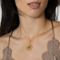Jade, Pearl, and 14K Gold Large Spiderweb Charm