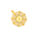 Jade, Pearl, and 14K Gold Large Spiderweb Charm