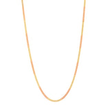 Early 20th Century Bi-Color 14K Gold Curb Link Chain Necklace