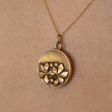 Early 20th Century Leaves And Berries 10K Gold Locket