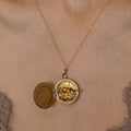 Early 20th Century Leaves And Berries 10K Gold Locket
