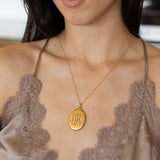 Victorian Large Oval 14K Gold Monogram Locket