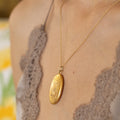 Victorian Large Oval 14K Gold Monogram Locket