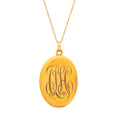 Victorian Large Oval 14K Gold Monogram Locket