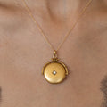 Victorian Diamond and 14k Gold Monogram Locket