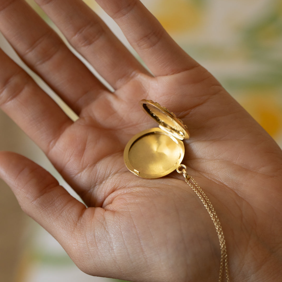 Victorian 10k Yellow Gold and Diamond Locket