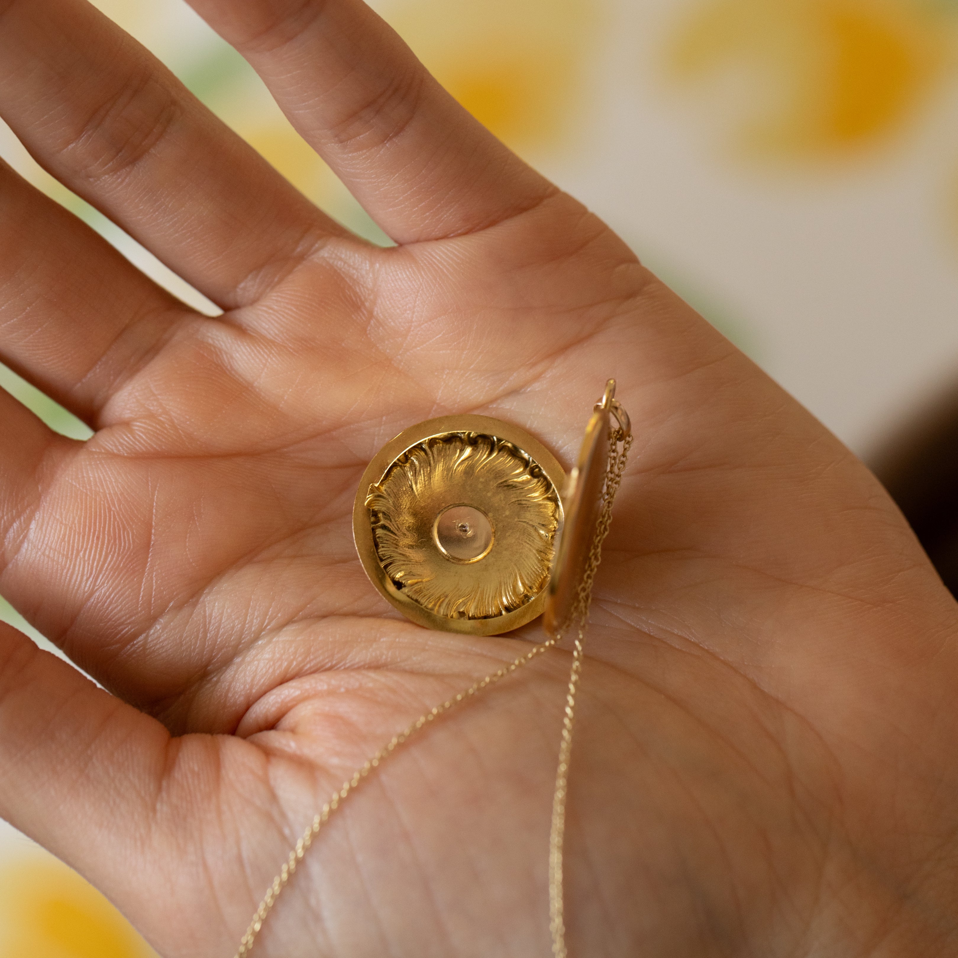 Victorian 10k Yellow Gold and Diamond Locket