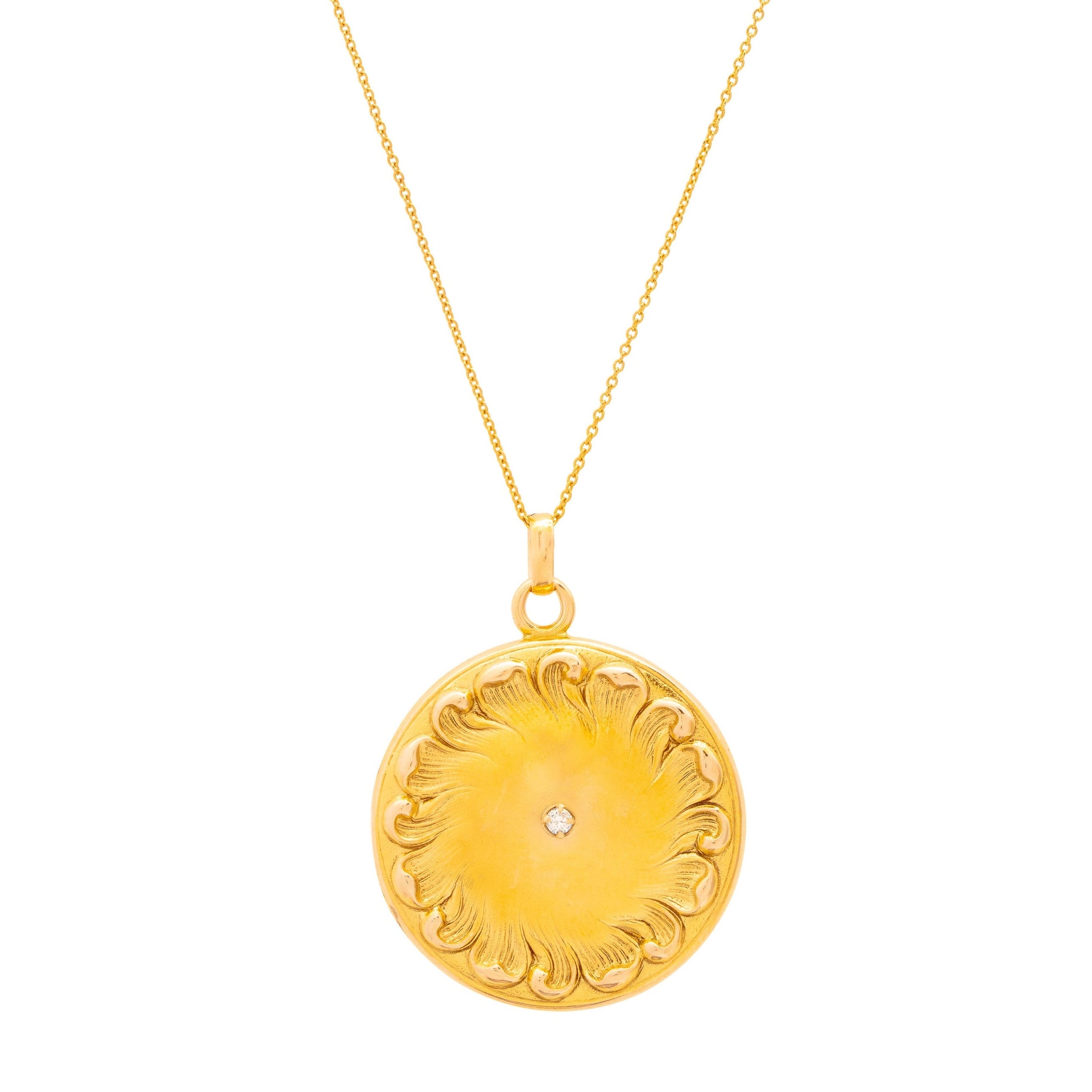 Victorian 10k Yellow Gold and Diamond Locket