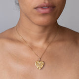 Ornate 10K Gold Heart Shaped Locket