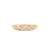 Victorian Diamond And 18k Gold Five-Stone Ring