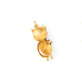 Italian Glass Stone and 18K Gold Cat Charm