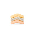 Diamond and 18K Tri-Color Gold Ring