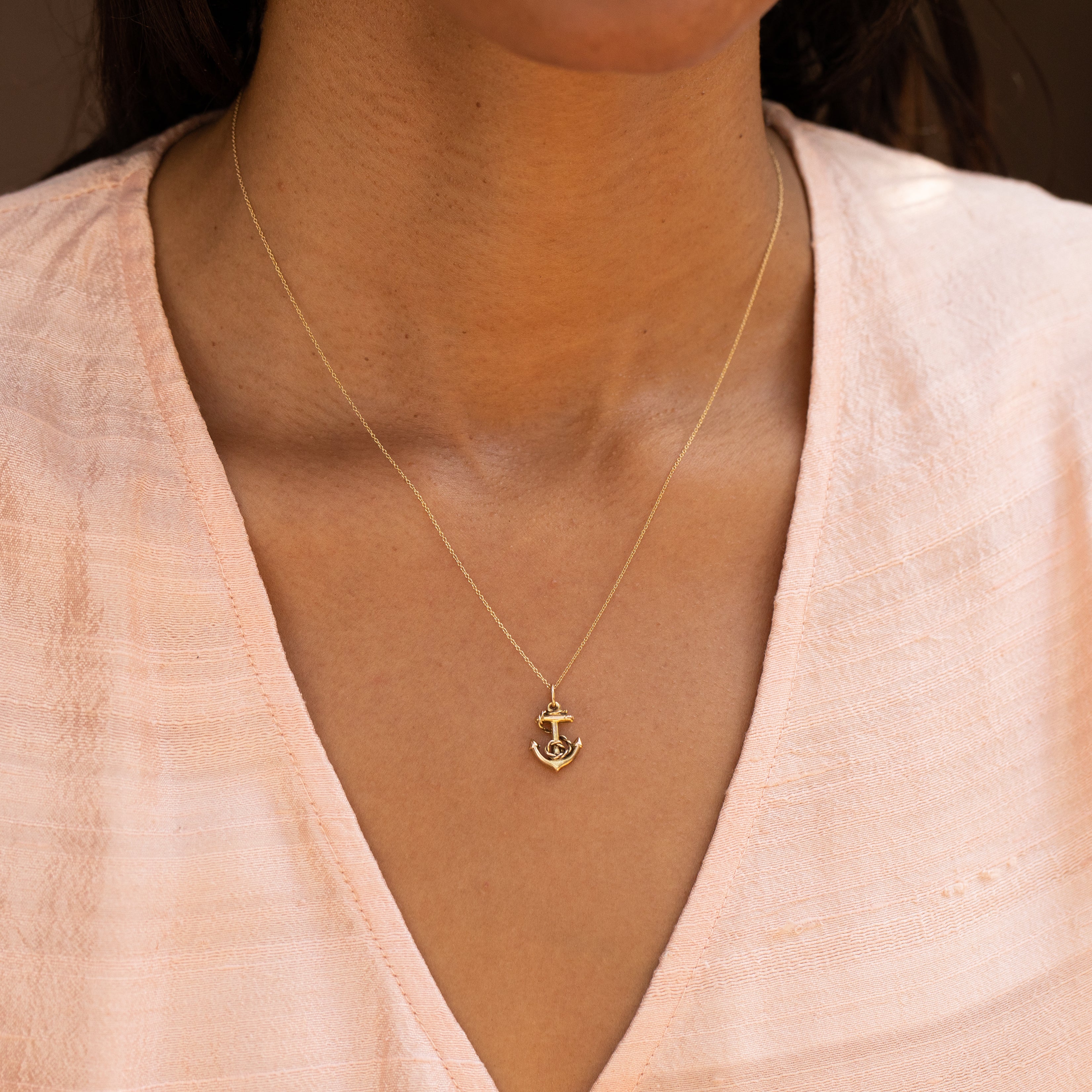 Nautical Anchor 14K Gold Charm