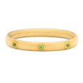 Victorian Peridot and 14K Gold Bangle Bracelet
