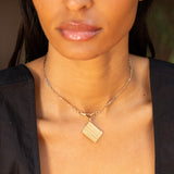 Edwardian Platinum and 14k Rose Gold 14.5" Chain Necklace