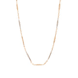 Edwardian Platinum and 14k Rose Gold 14.5" Chain Necklace