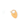 English 9k Rose Gold Heart Padlock Charm