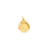"Ich Leib Dich" 14K Gold Spinner Charm