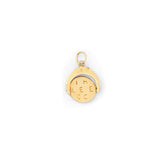 "Ich Leib Dich" 14K Gold Spinner Charm