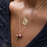 "Merry Christmas" 14k Gold Disc Charm