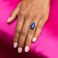 Pear Shaped Lapis Lazuli and 14K Gold Ring