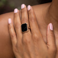 Onyx and 10K Gold Ring