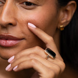 Onyx and 10K Gold Ring
