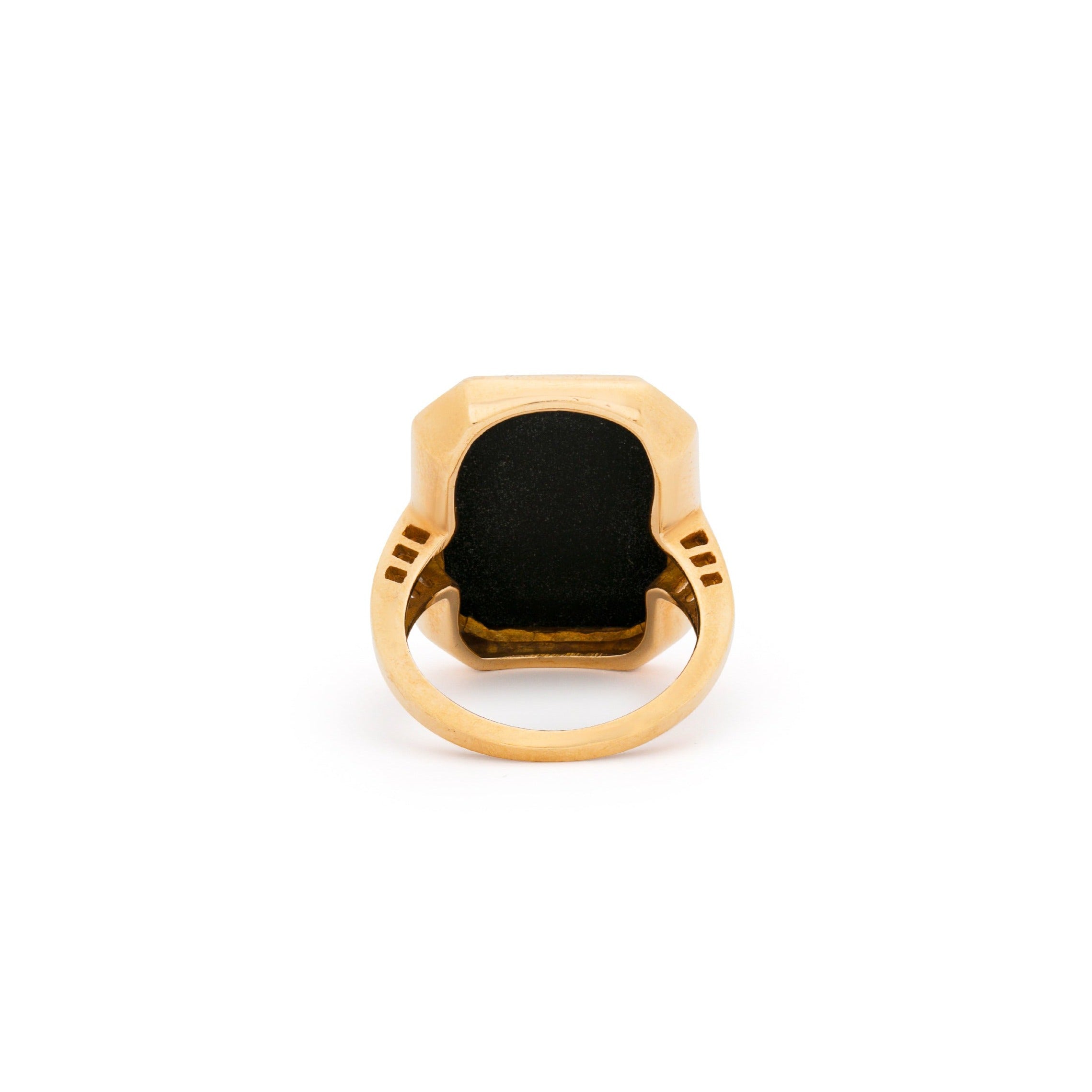 Onyx and 10K Gold Ring