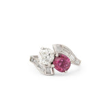 Toi Et Moi Ruby, Diamond, And Platinum Ring