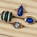 Pear Shaped Lapis Lazuli and 14K Gold Ring