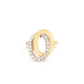 Double Oval 14K Bi-Color Gold and Diamond Ring