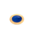 Lapis Lazuli and 14K Gold Stepped Dome Ring