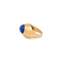 Lapis Lazuli and 14K Gold Stepped Dome Ring