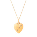 Victorian Diamond and 14K Rose Gold Heart Shaped Locket