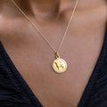 Aries 18K Gold Zodiac Disc Charm