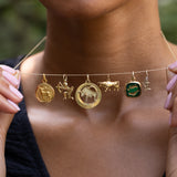 Petite Sagittarius 14k Gold and Diamond Zodiac Charm