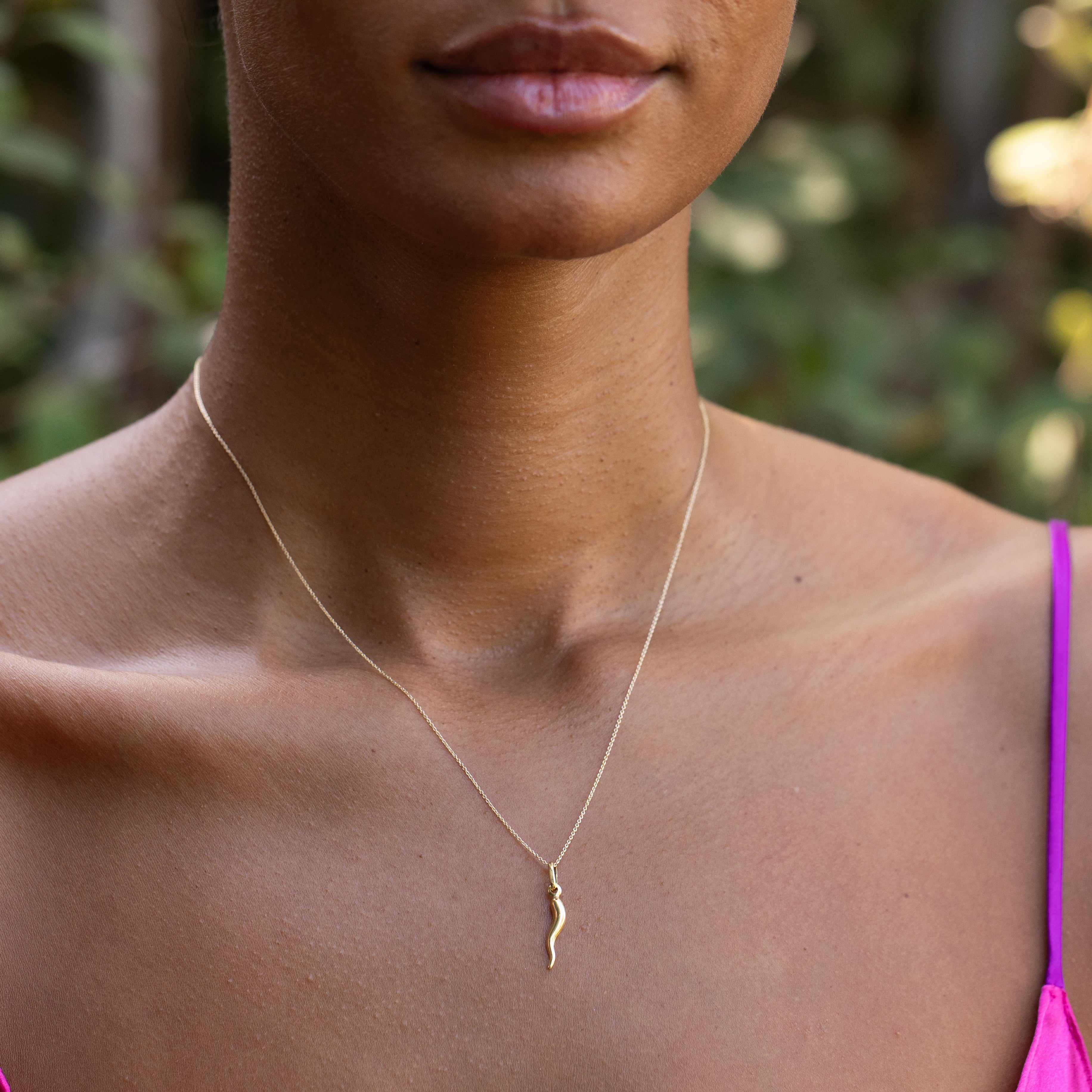 Italian Cornicello 18k Gold Charm