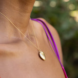 Large Hammered 14K Gold Heart Charm
